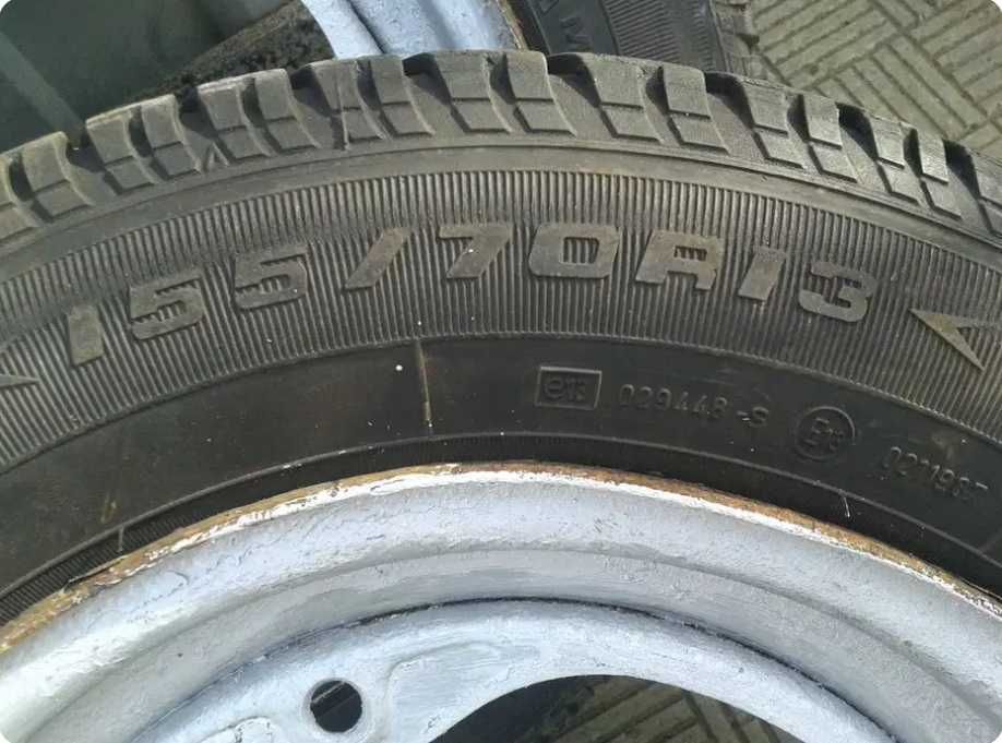 Колеса R-13 155-70 на дисках 2шт ,M+S. Славута,Таврія