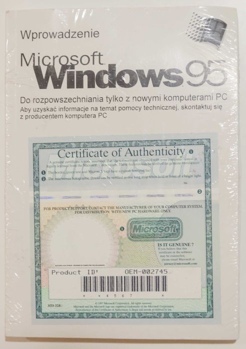 System operacyjny Microsoft Windows 95 PL OEM Nowy