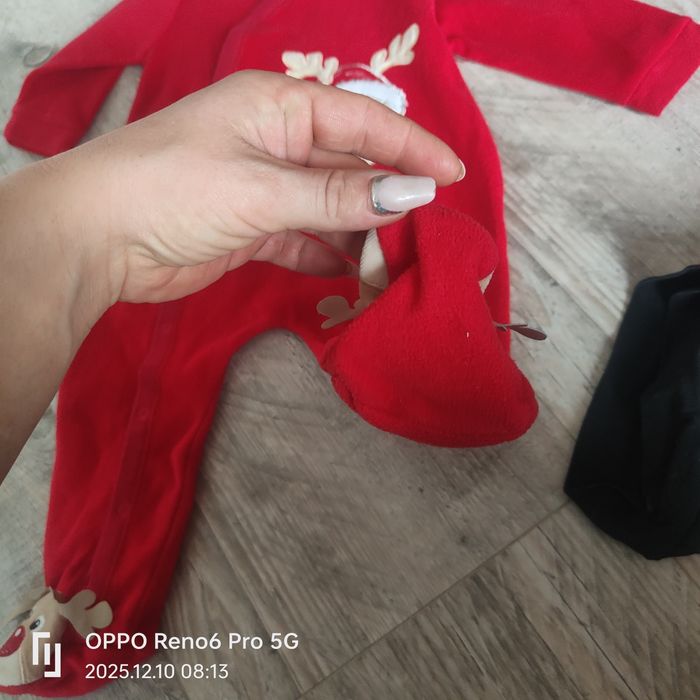 Pajacyk renifer unisex 6-9m