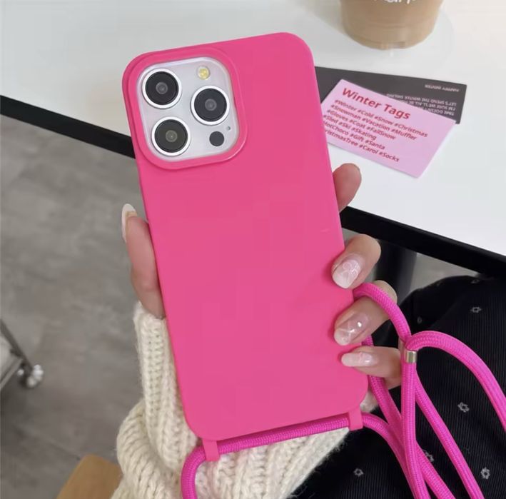 Силіконовий чохол на шнурі для iPhone 12 pro max