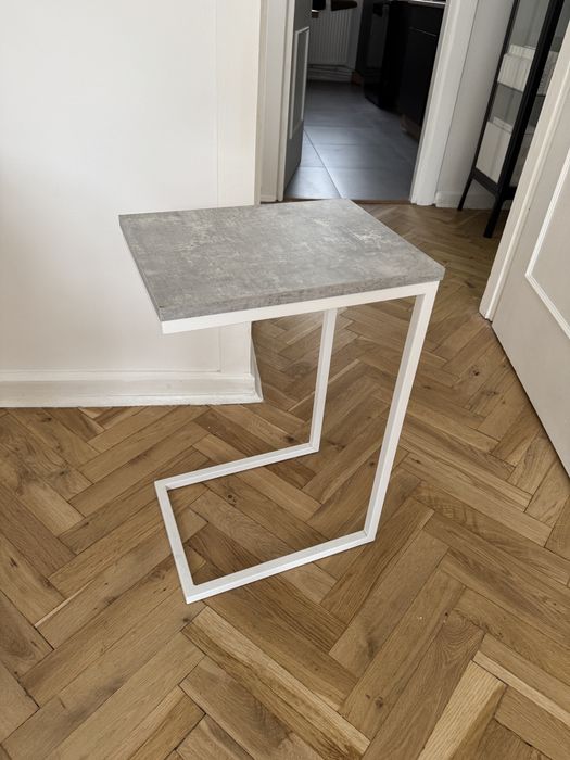 Stolik pomocniczy kawowy szary beton loft