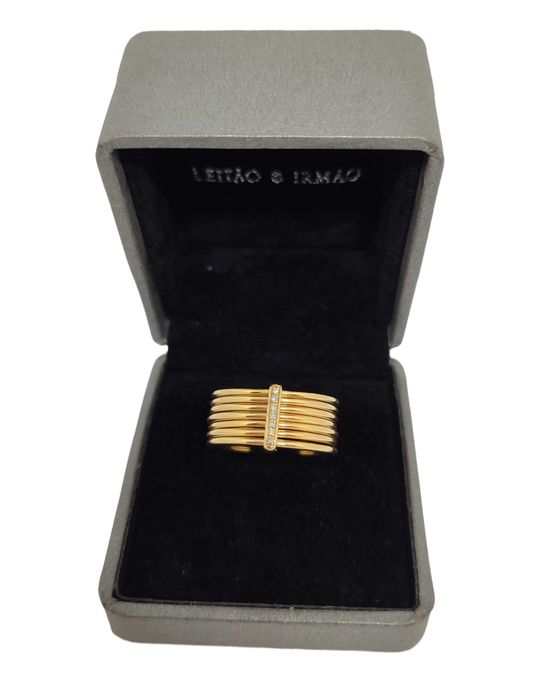 Anel em ouro e diamantes " 7 escravas"
