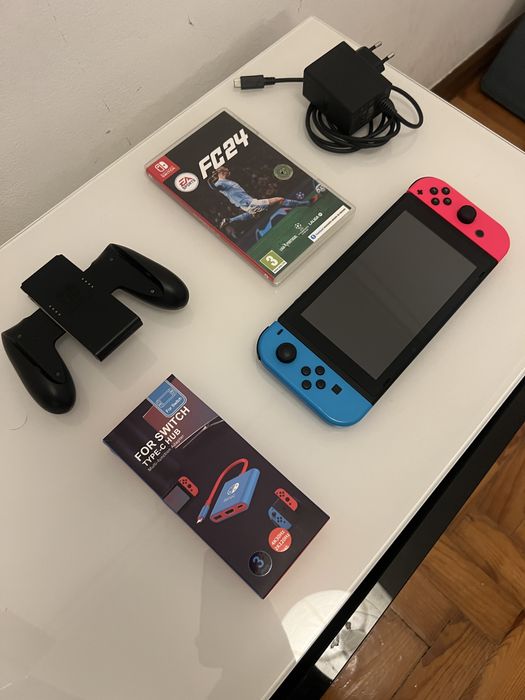 Nintendo switch V1 + EAFC24 + Acessorios