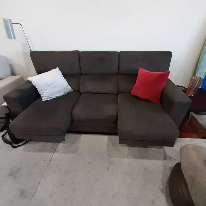 Sofá castanho 220 cm