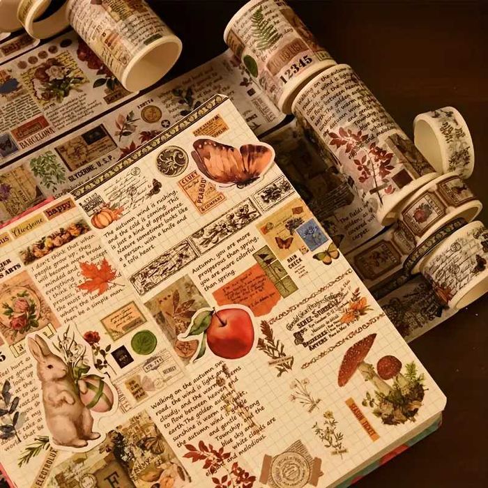 Taśma Washi Waszi dekoracyjna decoupage Zestaw 12szt długość 2m każda