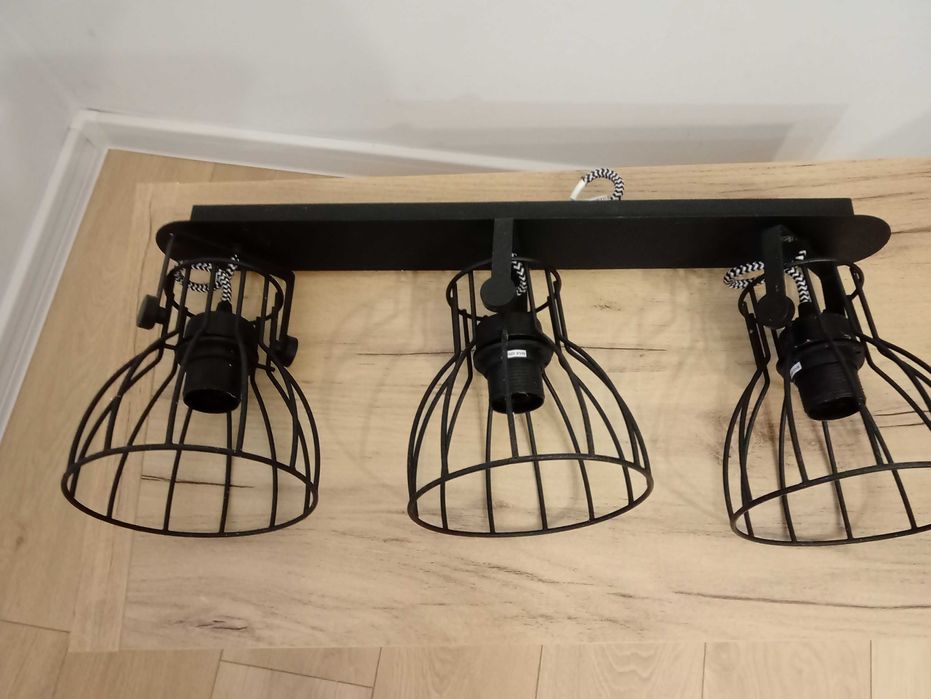 Lampa 3 światła metal