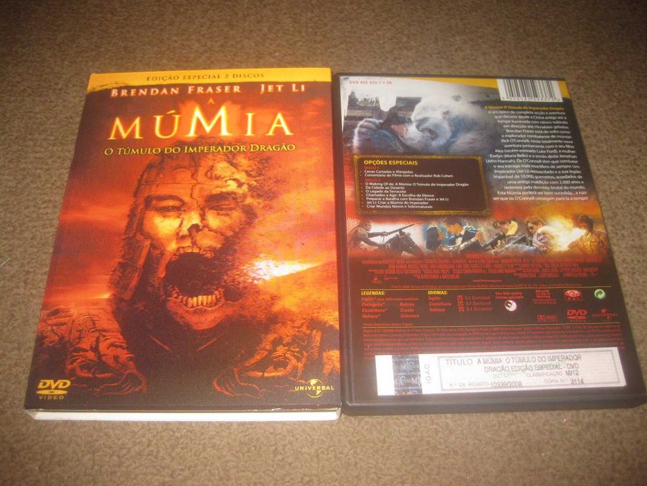 "A Múmia: O Túmulo do Imperador Dragão" Edição 2 DVDs em Slidepack!