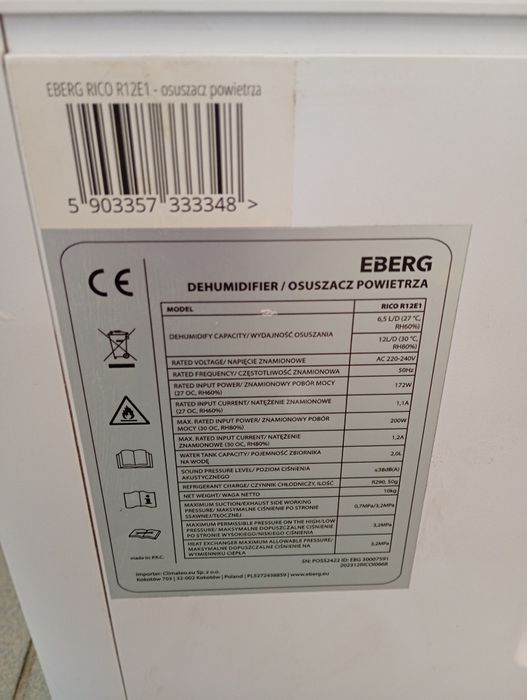 Osuszacz powietrza Eberg Rico r12e1 Komis Madej Tarnów