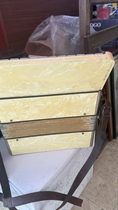 Acordeon/concertina hohner em madre perola