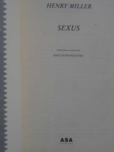 Sexus de Henry Miller - 1ª Edição