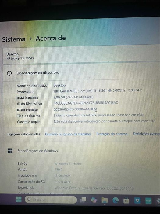 PORTATIL HP i3-1115 (usado)