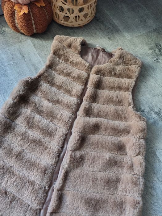 Nowe brązowa kamizelka bezrękawnik #włochata