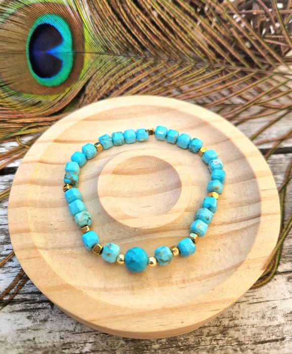 Bransoletka turkus i hematyt