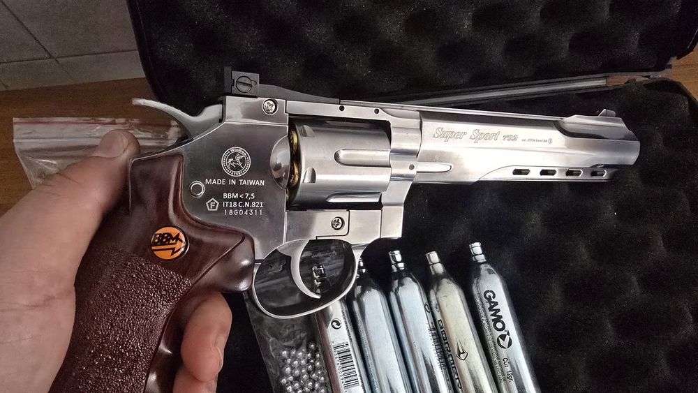 Bruni Guns 701S Prata 6" | Revólver de bolas BB's de aço