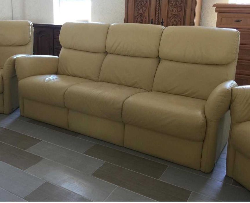 Кожаный диван и кресла комплект Италия Caliaitalia