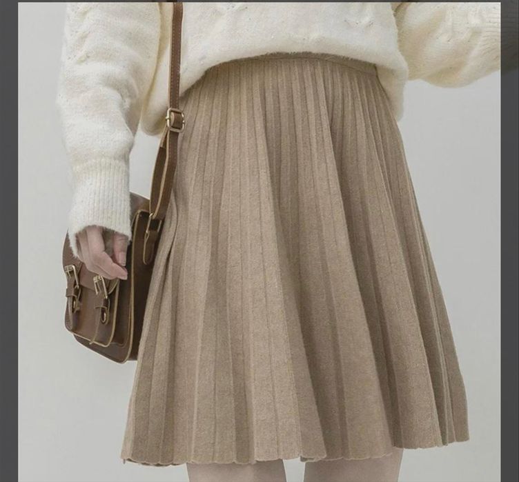 Спідниця вязана тепла плісе