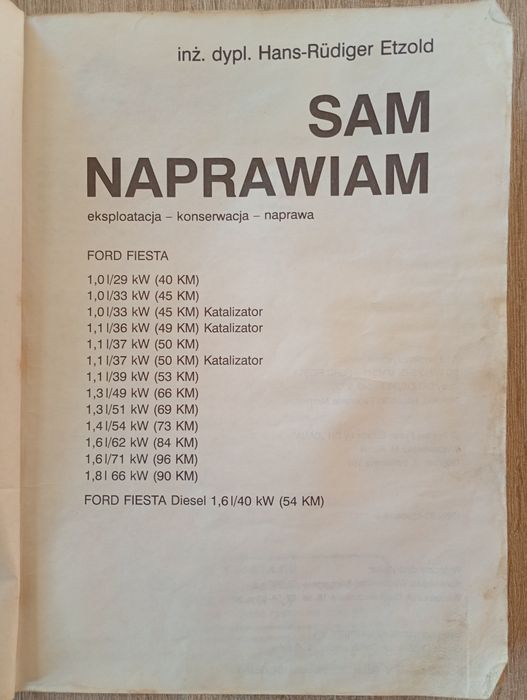 Ford Fiesta – Sam naprawiam – instrukcja naprawy (używana) (50)