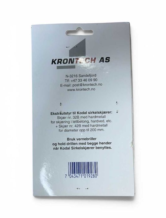 Wycinak do otworów Kodal Sirkelskjærer od 36 do 140 mm | Nowa!