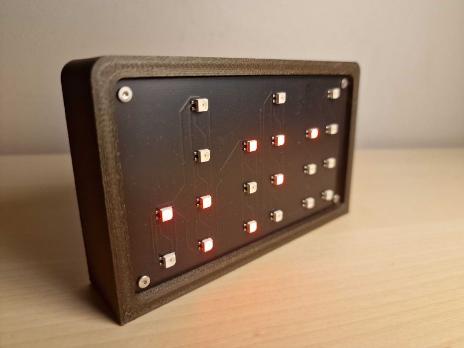 Zegar binarny v2 #diodyProgramowalne #binaryClock