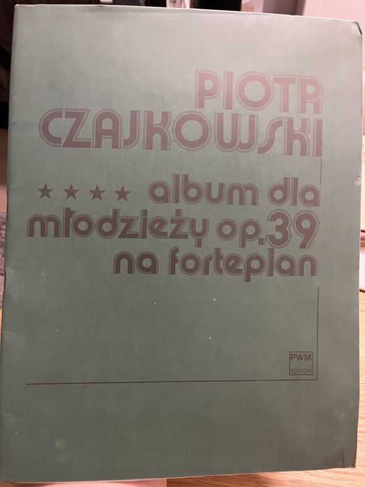 Nuty Piotr Czajkowski Album dla młodzieży na fortepian