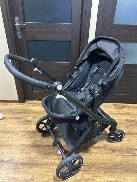 Wózek czarny cybex eos 2w1 gondola i spacerówka
