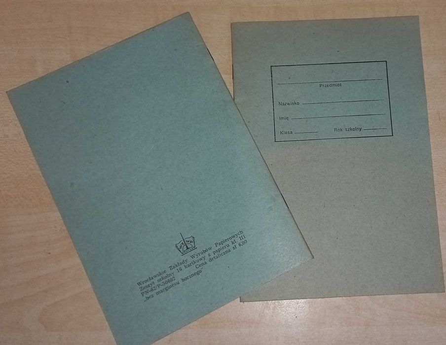 Zeszyt PRL 16-kartkowy/32-kartkowy w linie