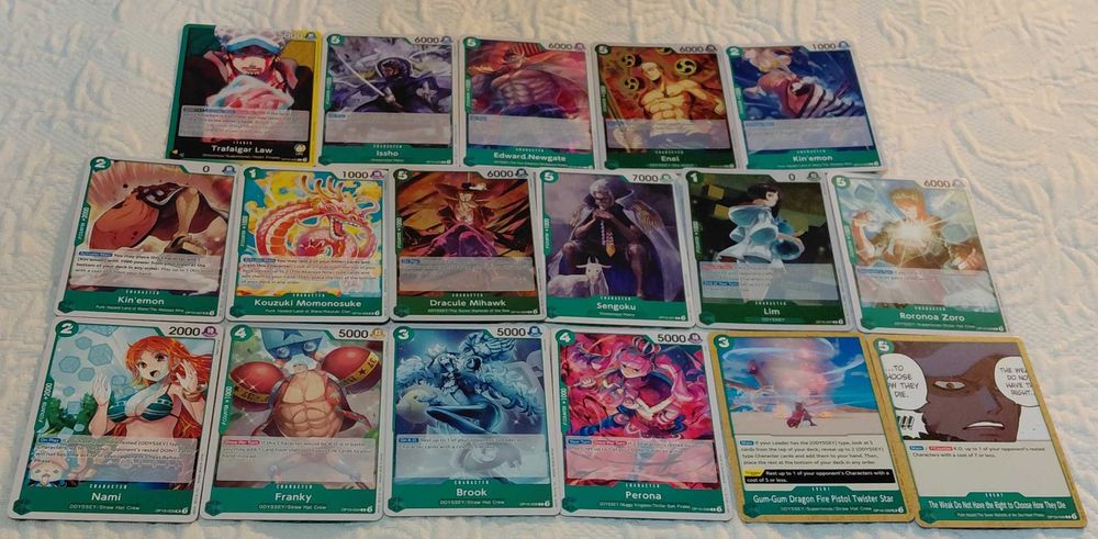 lote de 86 cartas one piece tcg op10