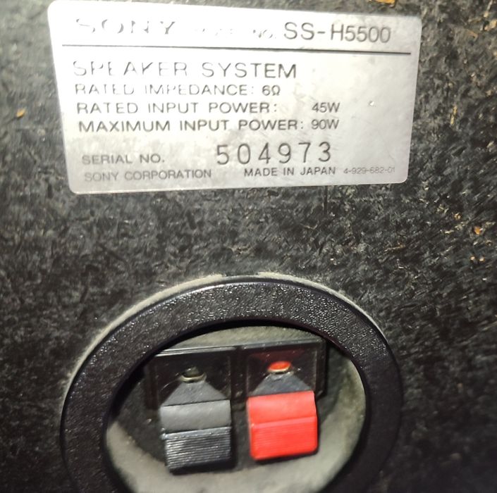 Boxe Sony SS H 5500.