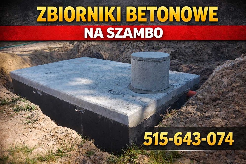 Szambo betonowe 4-14m3 zbiorniki na deszczówkę szamba kanały piwnice