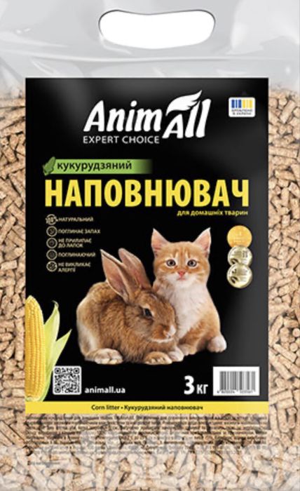 AnimAll Кукурудзяний наповнювач 3 кг