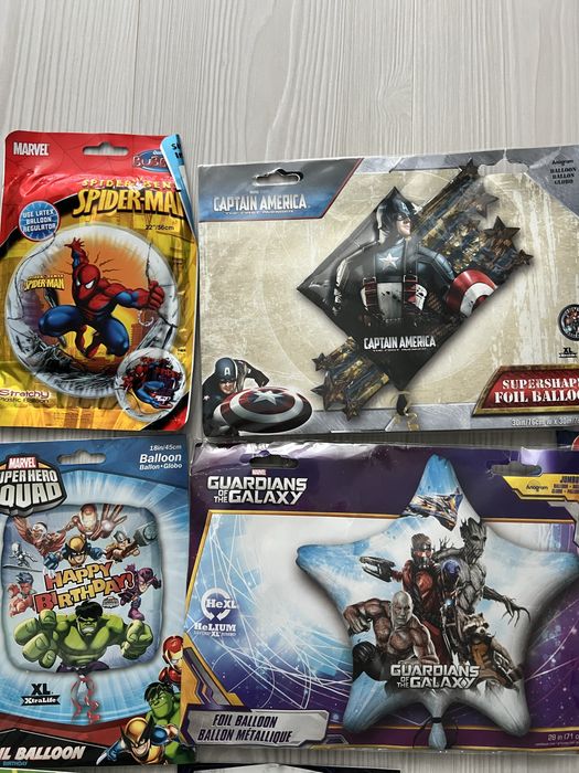 Повітряні кульки з героями Марвел(месники, людина павук, супермен)