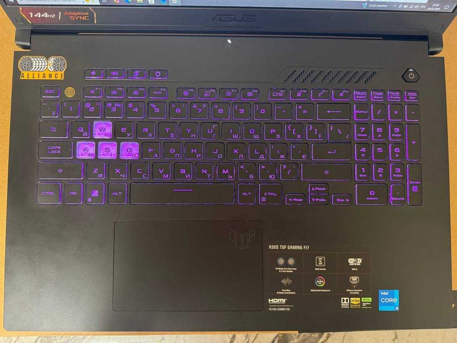 Ноутбук ASUS TUF Gaming F17, i5 12500H, RTX3050,SSD 512, 16GB,