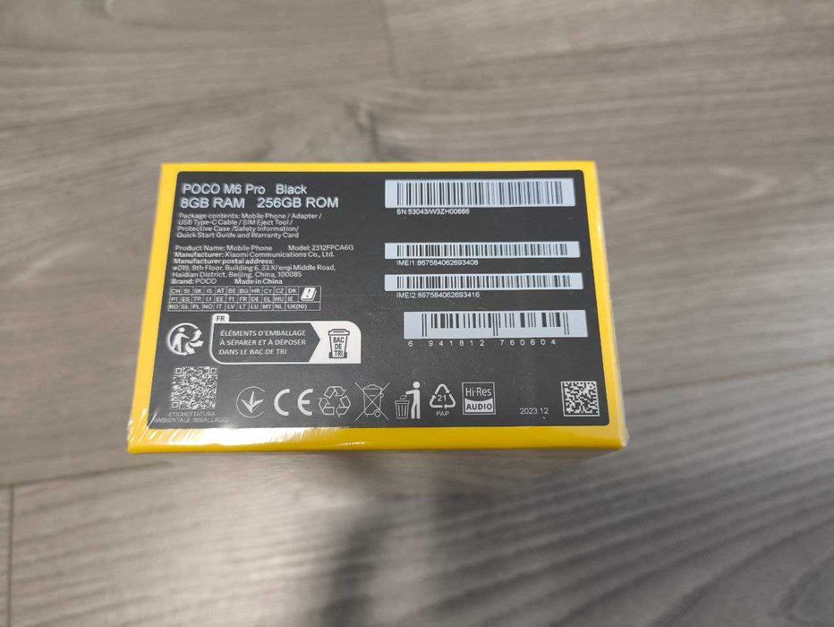 Новий, у заводській упаковці Росо М6 Рro 8/256