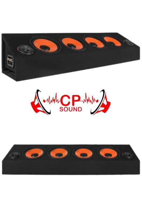 Caixa com colunas (medios) e tweeters (agudos) para som automovel carro jipe etc (CP SOUND)