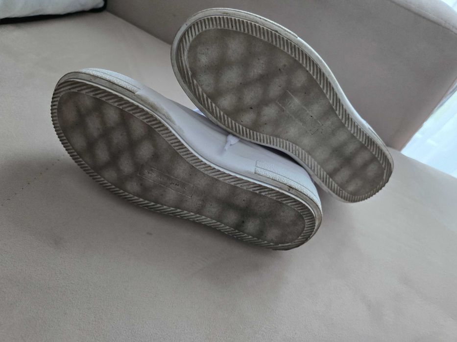 Trampki wysokie białe bawełna Stardivarius sneakers