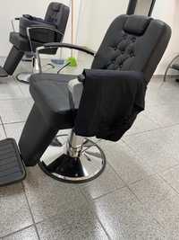 Cadeira de barbeiro antiga marca “ANFRA LISBOA” Rio Tinto • OLX