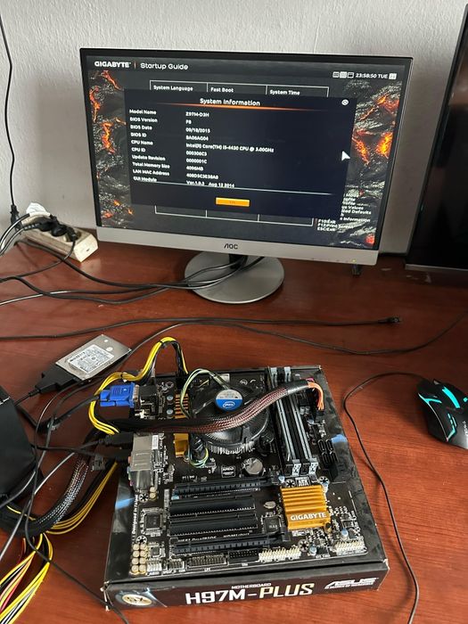 Zestaw Gigabyte GA-Z97M-D3H+ Intel i5-4430 BOX+4GB DDR3. Gwarancja.