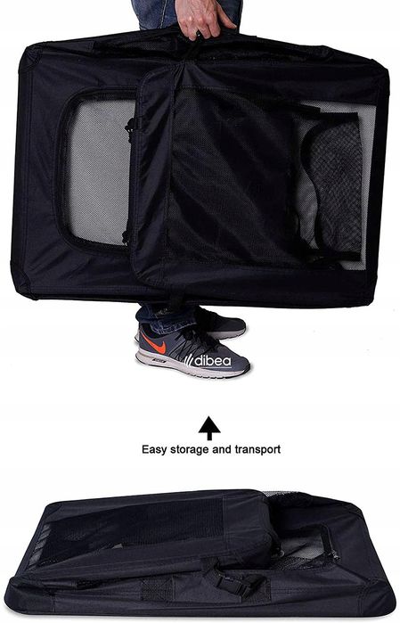 transporter dla psa czarny xxl 90 cm x 61 cm 65 cm