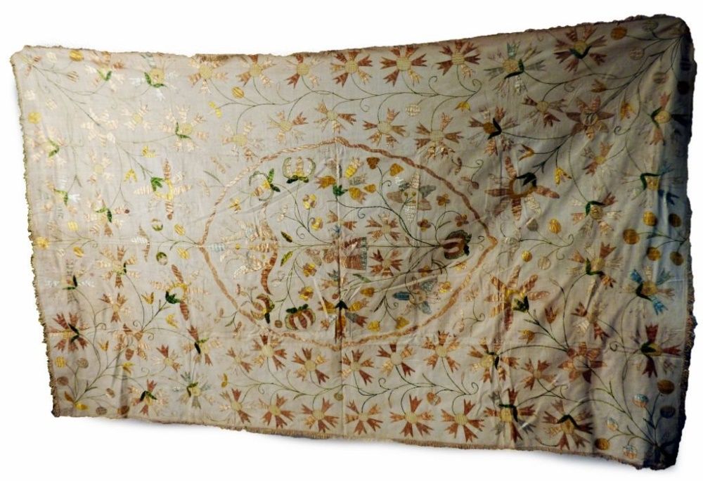 Toalha de mesa em algodão de tom castanho