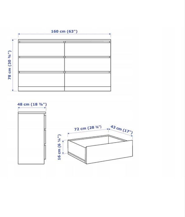 Komoda biała Ikea Malm