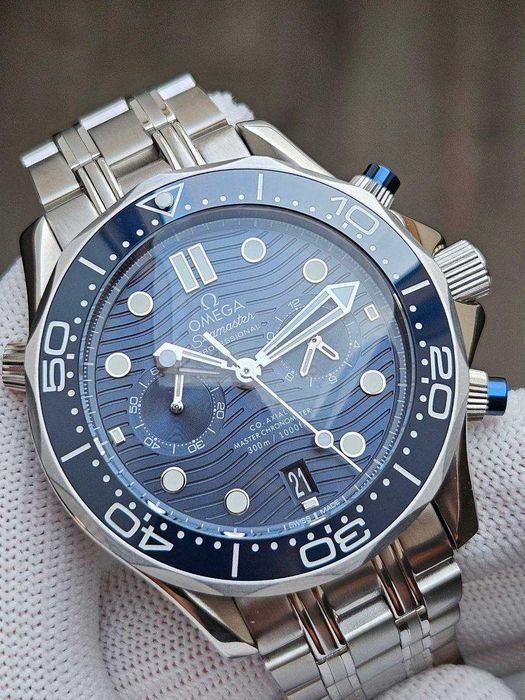 Швейцарські годинники Omega Seamaster Blue Chronograph 44 mm
