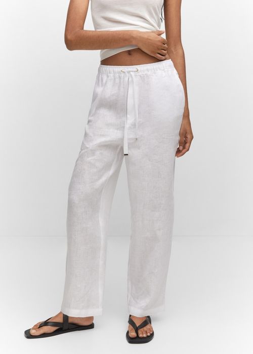 Білі штани з льону Mango 50,52,54 розмір