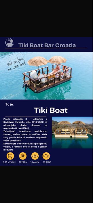 Pomost olywajacy , tiki boat , platforma pływająca