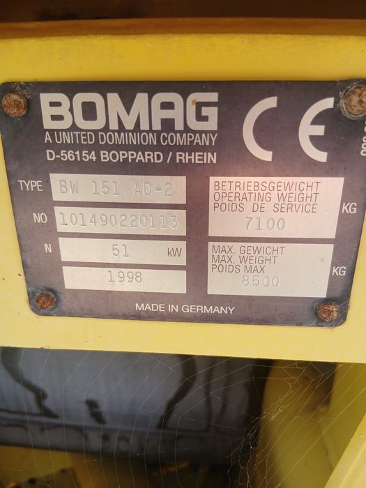 Walec Bomag, BW151 AD-2