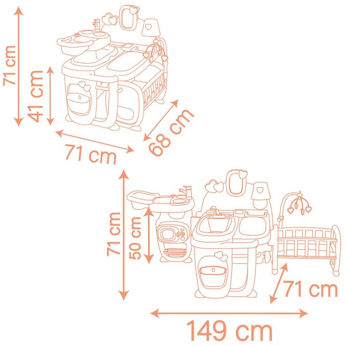 Ігровий центр Бебi Ньорс. Терракотова пудра. Кiмната малюка 7600220394