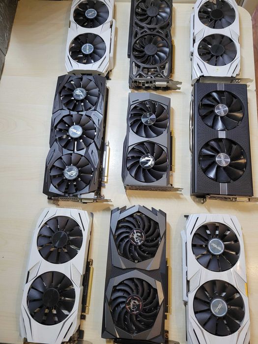 видеокарта GTX 1070ti EVGA OC RGB (так же в наличии GTX RTX карты)