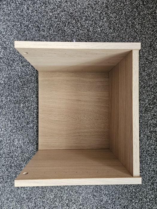 IKEA BILLY Nadstawka, okleina dębowa bejcowana na biało, 40x28x35 cm