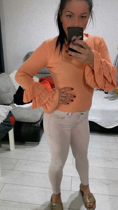 Sweter Paris By Clara morelowy, golf, rozmiar M