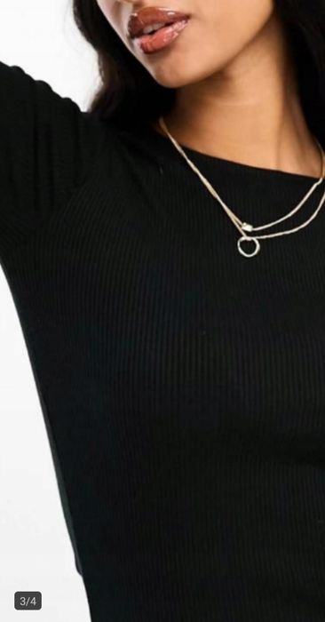Czarna sukienka prążkowana  44 XXL ASOS