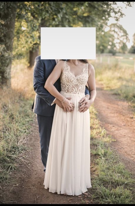 Suknia ślubna muślinowa